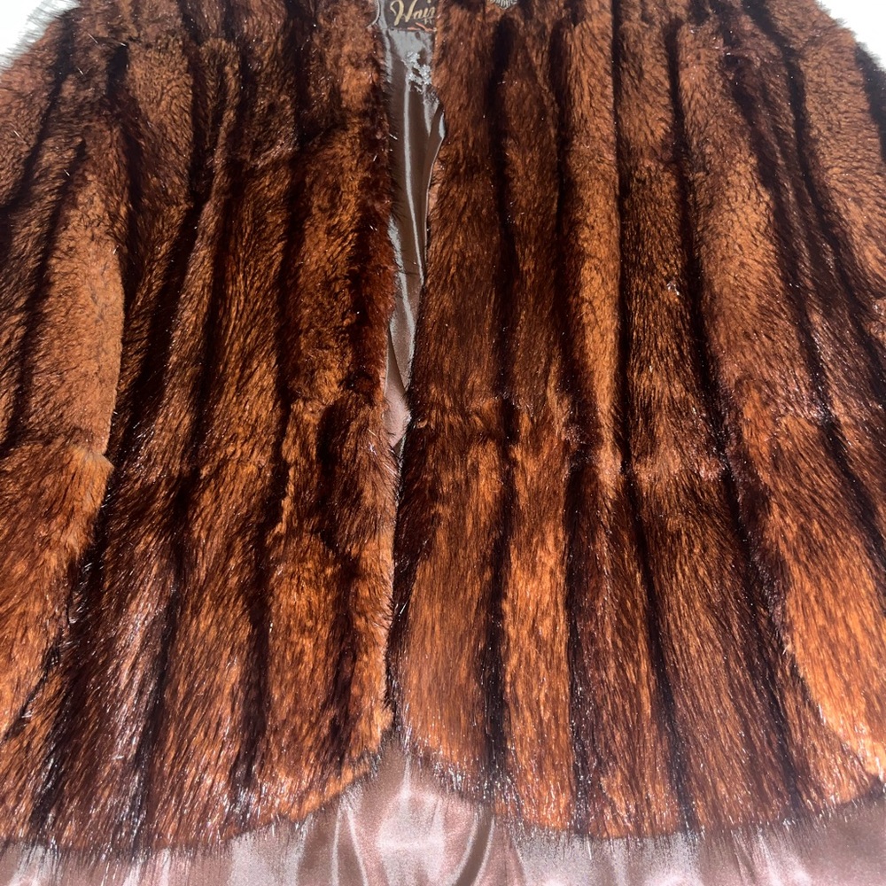 Elegant Brown Faux Fur Cape